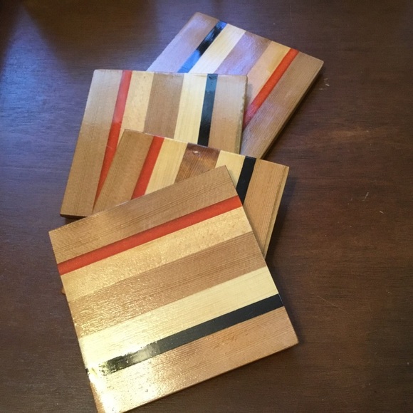 COPY - Multicolor Wooden Coaster Set - Picture 6 of 6